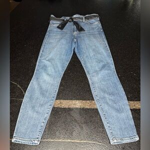 Alice + Olivia “You Look Amazing” High-Rise Crop Straight-Leg Jeans Size 30